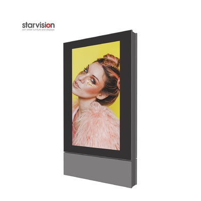 Anti Vandal 75 Inch Outdoor Totem Kiosk 2500nits Double Sided Digital Signage